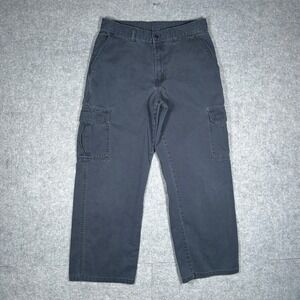 Dickies Cargo Pants Mens 30x30(30x28) Black Relaxed Fit Workwear Utility